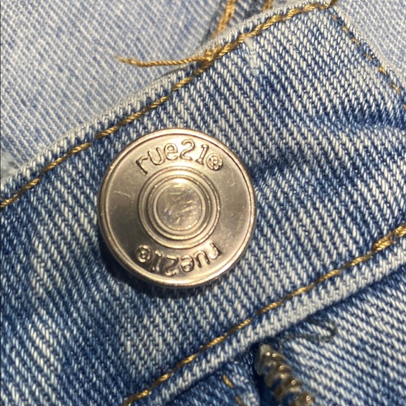 Rue21 Blue Flare Wide Leg Jeans with Distressed Details - Picture 10 of 10